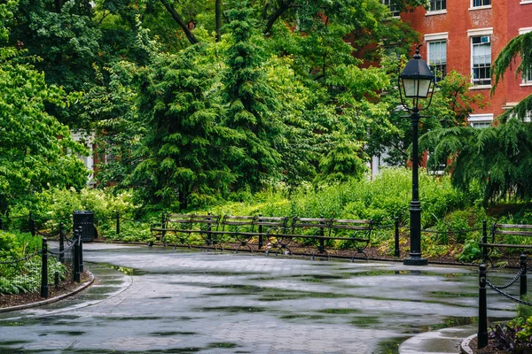 Gehweg Washington Square Park Greenwich Village Manhattan New York City — Stockfoto