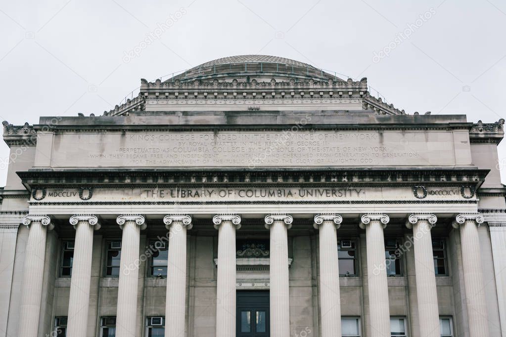 The Library of Columbia University, in Morningside Heights, Manhattan, New York City.
