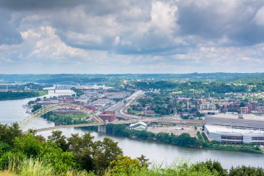 Ohio Nehri Mount Washington, Pittsburgh, Pennsylvania görünümünü