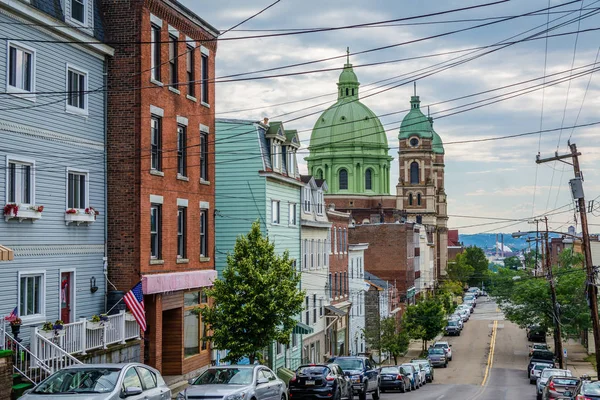 Obefläckade Hjärta Mary Church Och Brereton Street Polska Kulle Pittsburgh — Stockfoto