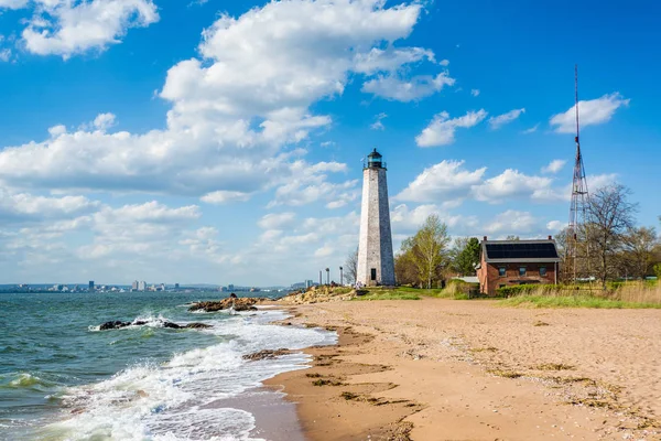 Vuurtoren Van New Haven Vuurtoren Punt Park New Haven Connecticut — Stockfoto