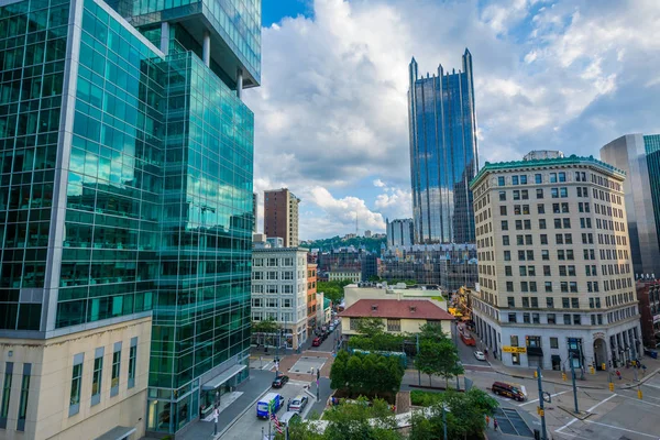 Vista Rascacielos Modernos Centro Pittsburgh Pensilvania — Foto de Stock