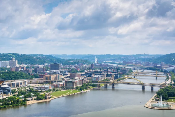 Pohled Řeky Allegheny Mount Washington Pittsburghu Pennsylvania — Stock fotografie