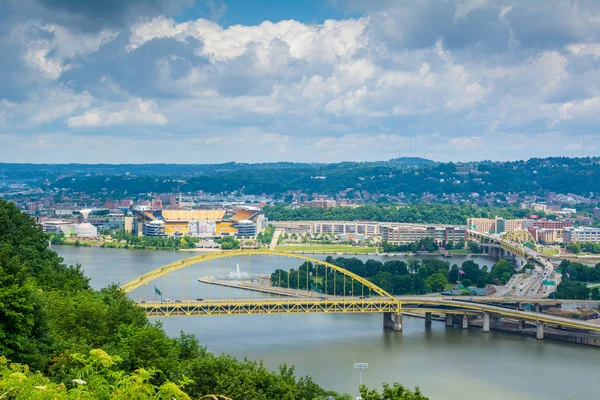 Vista Del Río Monongahela Desde Mount Washington Pittsburgh Pennsylvania — Foto de Stock