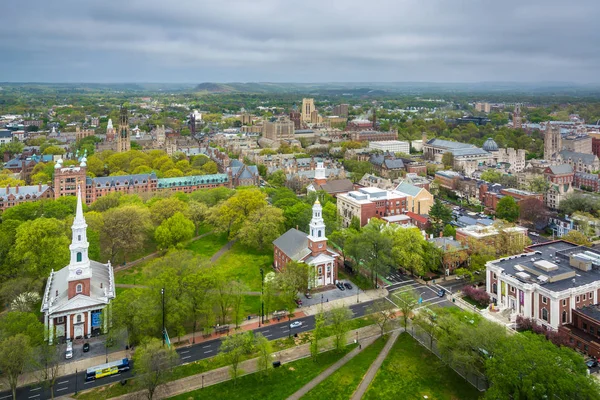 Vista New Haven Green Centro Cidade New Haven Connecticut — Fotografia de Stock