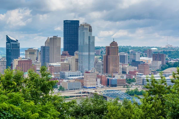 Pohled Panorama Pittsburgh Monongahela Řeky Mount Washington Pittsburgh Pensylvánie Usa — Stock fotografie