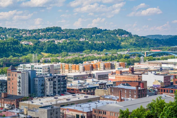 Utsikt Över Stadsdelen Strip Från Frank Curto Park Pittsburgh Pennsylvania — Stockfoto