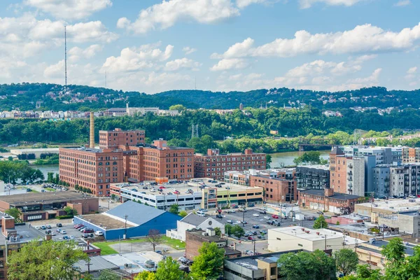 Utsikt Över Stadsdelen Strip Från Frank Curto Park Pittsburgh Pennsylvania — Stockfoto