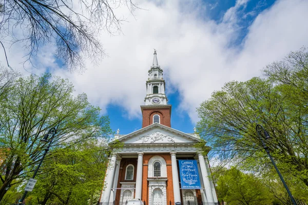 Igreja Unida Sobre Verde New Haven Connecticut — Fotografia de Stock