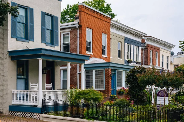 Houses Montgomery Street Federal Hill Baltimore Maryland — Stock Photo, Image