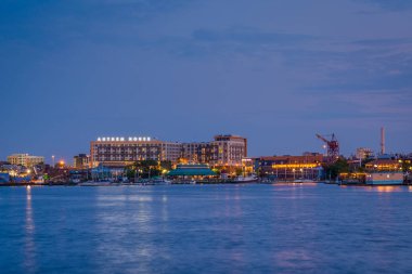 Locust gece görüş Inner Harbor içinde Baltimore, Maryland