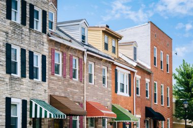 Little Italy, Baltimore, Maryland evlerde satır