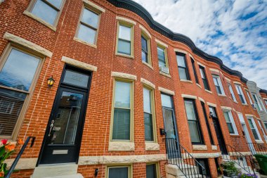 Little Italy, Baltimore, Maryland evlerde satır