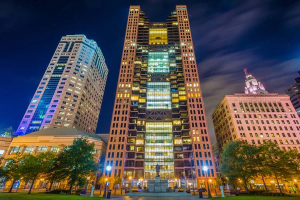 Edificios Modernos Por Noche Centro Columbus Ohio — Foto de Stock