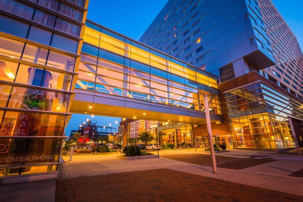 Modern Buildings Night Downtown Baltimore Maryland — Stock Photo, Image