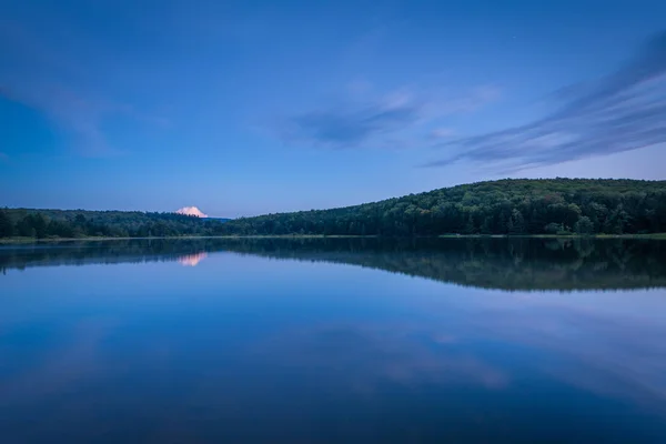 Spruce Knopp Sjön Vid Skymning Monongahela National Forest West Virginia — Stockfoto