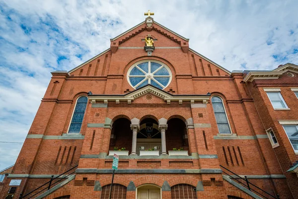 Leo Katolska Kyrkan Little Italy Baltimore Maryland — Stockfoto