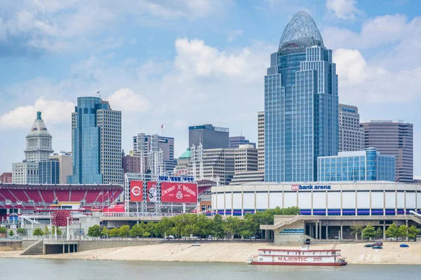 Cincinnati Skyline Ohio River Seen Newport Kentucky — Stock Photo, Image