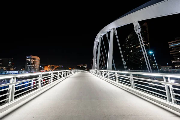 Puente Calle Principal Por Noche Columbus Ohio — Foto de Stock