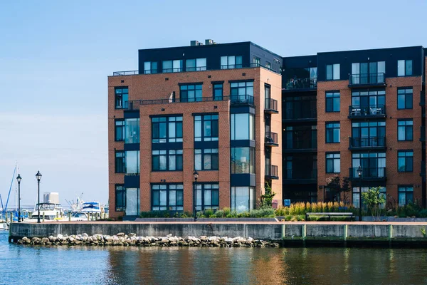 Promenade Bord Eau Fells Point Baltimore Maryland — Photo