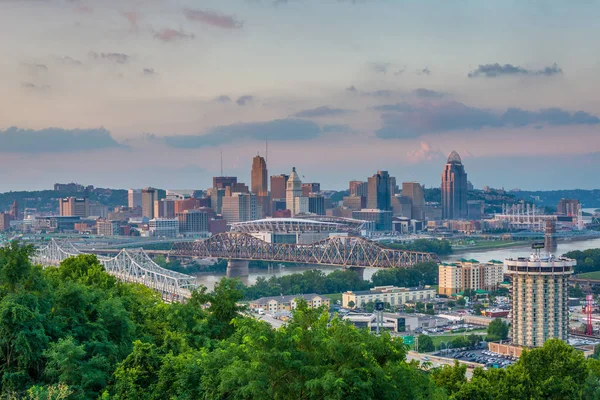 Vue Cincinnati Depuis Parc Devou Covington Kentucky — Photo