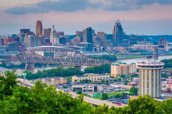 Veduta Cincinnati Dal Devou Park Covington Kentucky — Foto Stock