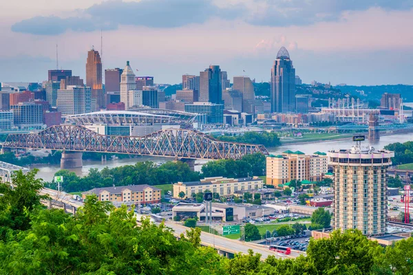 Pohled Cincinnati Devou Parku Covington Kentucky — Stock fotografie