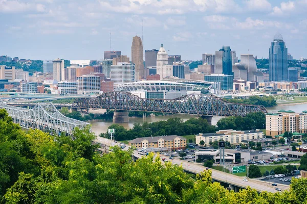 Visa Cincinnati Från Devou Park Covington Kentucky — Stockfoto