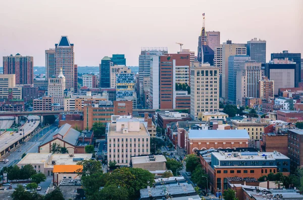 Widok Centrum Miasta Skyline Baltimore Stanie Maryland — Zdjęcie stockowe