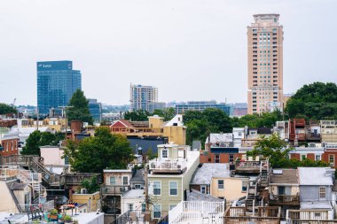 Federal Hill, Baltimore, Maryland evlerde görünümünü