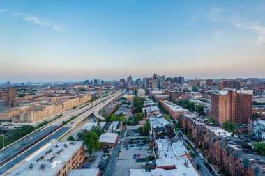 Maryland Baltimore manzarası, şehir merkezinin görünümü