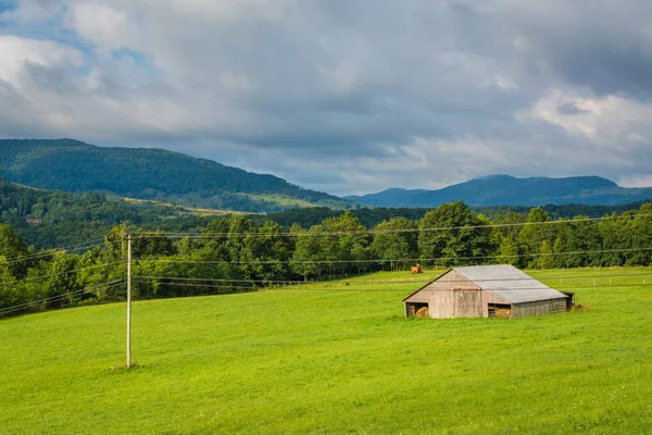 View Farm Mountains Rural Potomac Highlands West Virginia — Stock Photo, Image