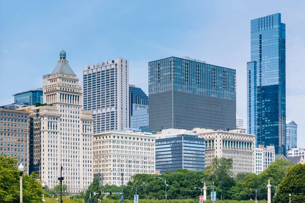 Vue Sur Les Gratte Ciel Chicago Illinois — Photo