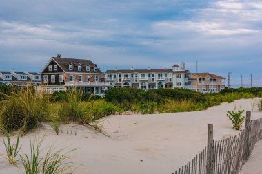Cape May, New Jersey plaj boyunca evleri
