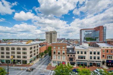 Charles ve Mount Vernon, Baltimore, Maryland Franklin Sokak Görünümü