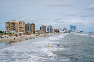 Görünüm Beach Ventnor City, New Jersey bir yaz gününde