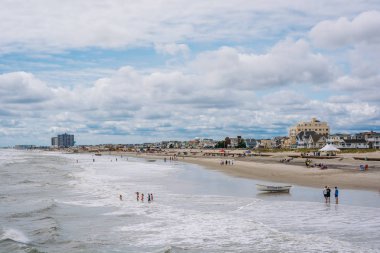Görünüm Beach Ventnor City, New Jersey bir yaz gününde