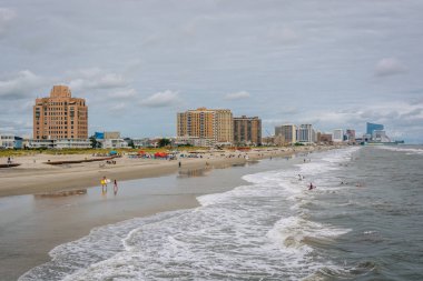 Görünüm Beach Ventnor City, New Jersey bir yaz gününde