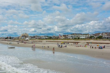 Görünüm Beach Ventnor City, New Jersey bir yaz gününde