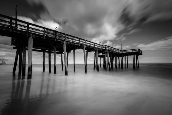 Une Jetée Pêche Dans Océan Atlantique Margate City New Jersey — Photo