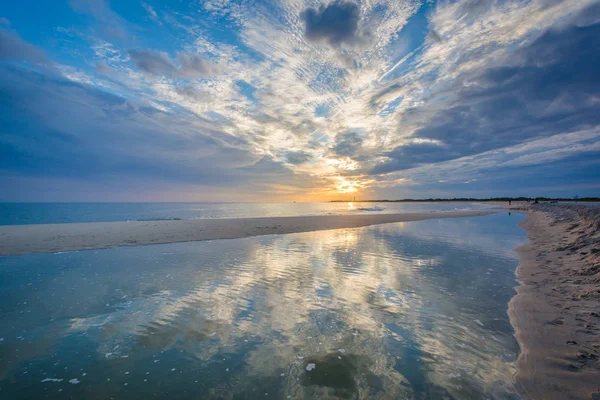 Pôr Sol Vibrante Cape May Nova Jersey — Fotografia de Stock