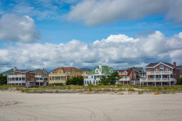 Beachfront Houses Ventnor City New Jersey — Stock Photo, Image