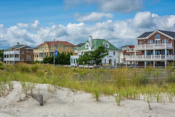 Przy Plaży Domy Ventnor City New Jersey — Zdjęcie stockowe