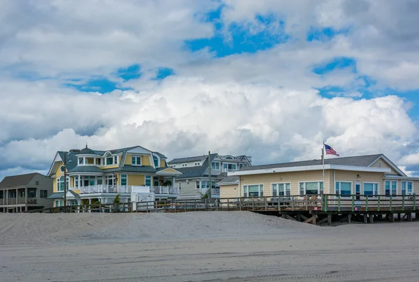 Huizen Langs Het Strand Margate City New Jersey — Stockfoto