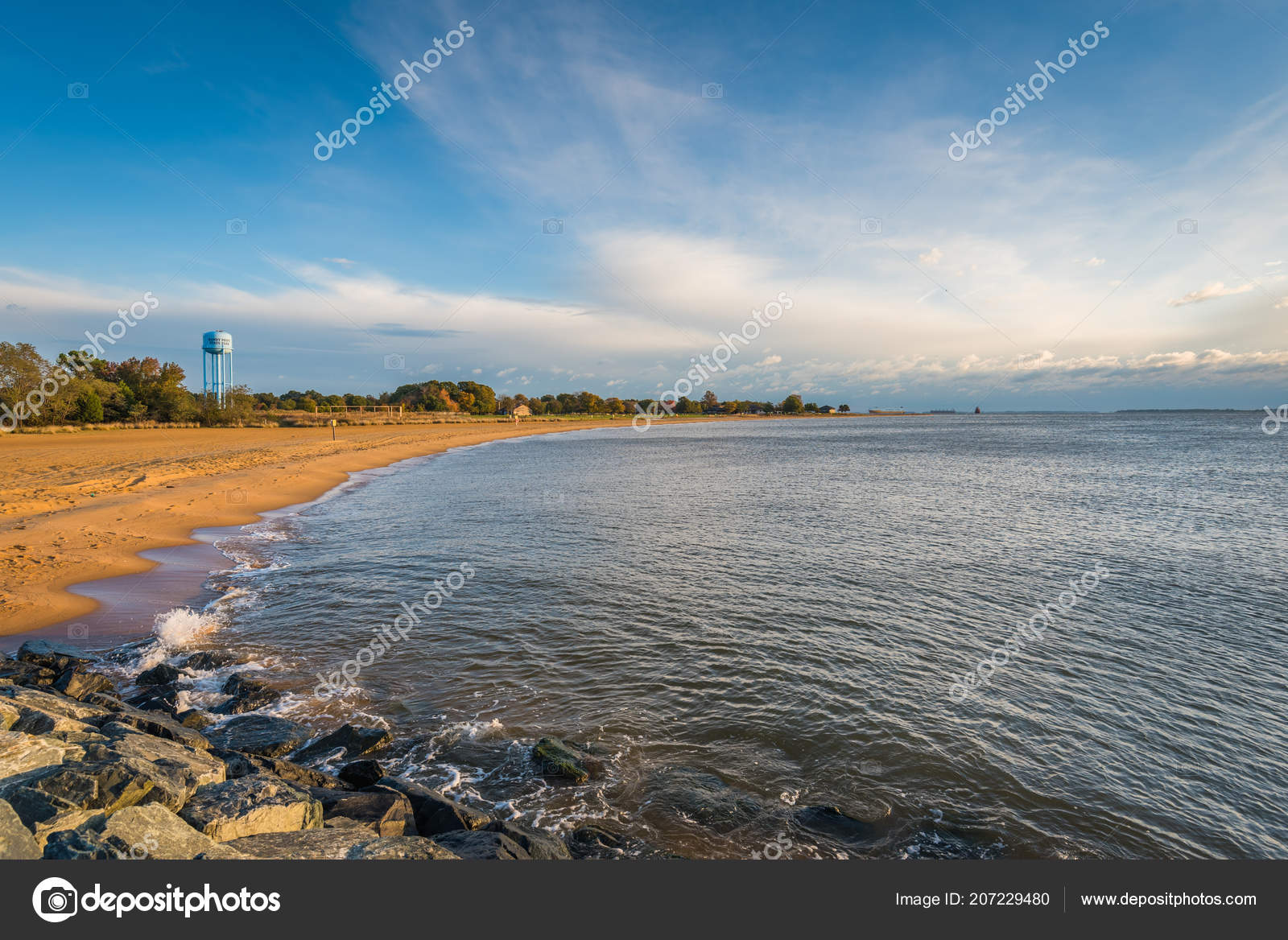 Beach Sandy Point State Park Annapolis Maryland Stock Photo by