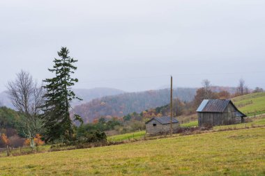 Blue Ridge Parkway Virginia Appalaş Dağları boyunca eski ahır