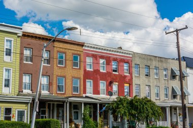 Satır evleri kestane Bulvarı Hampden, Baltimore, Maryland '