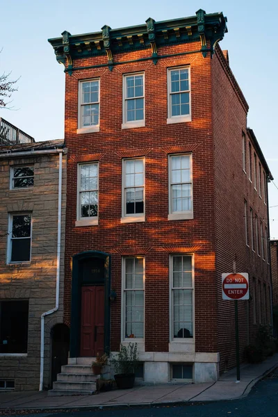 Brick house in Butchers Hill, Baltimore, Maryland