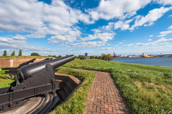 Kanonnen Fort Mchenry Baltimore Maryland — Stockfoto