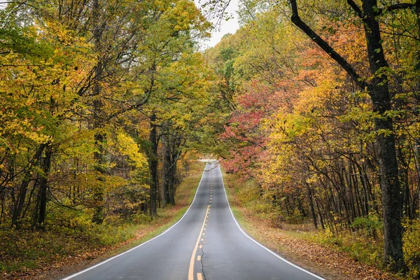 Cor Início Outono Longo Skyline Drive Parque Nacional Shenandoah Virgínia — Fotografia de Stock